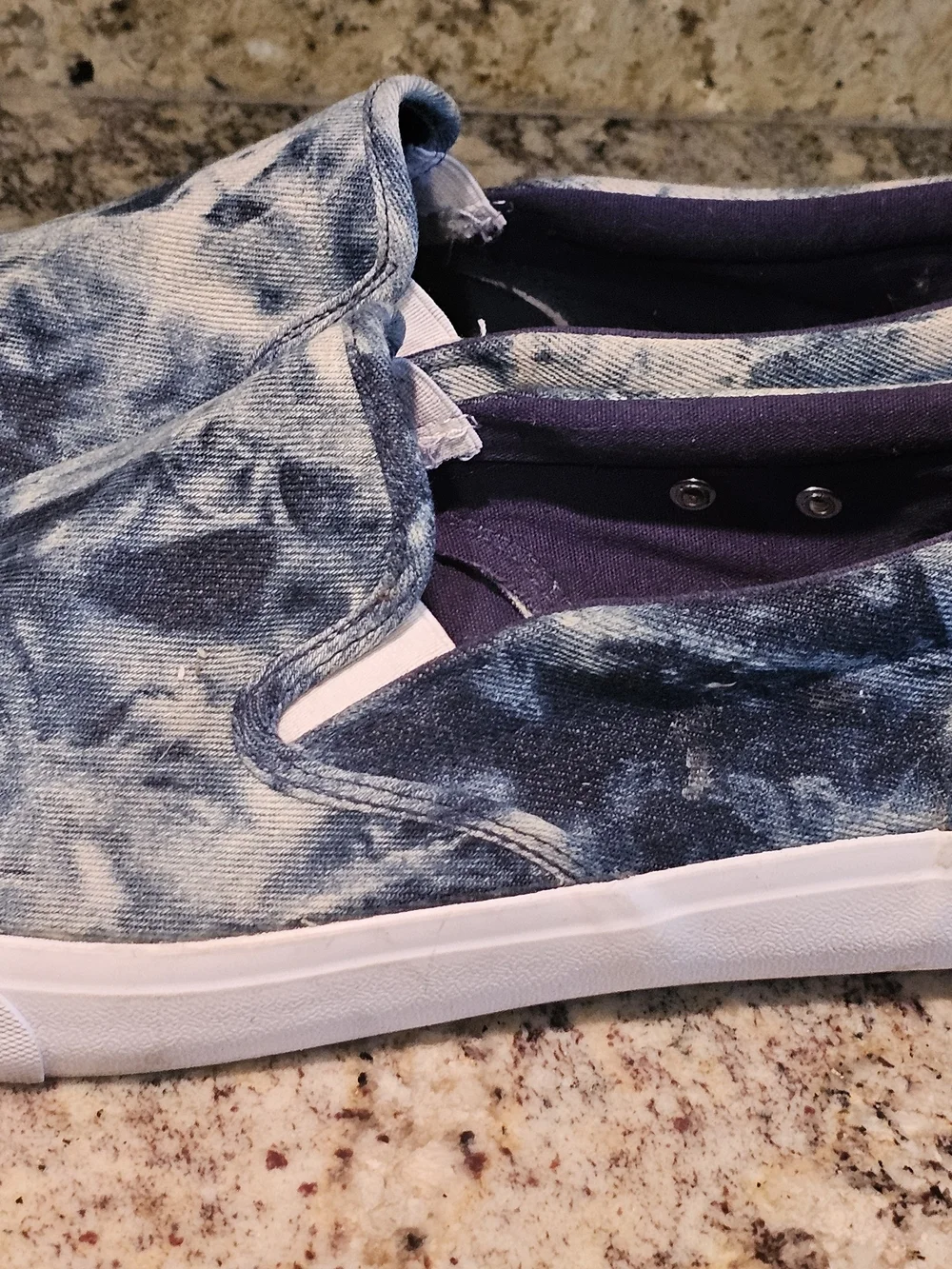 American Eagle Outfitters Blue Tie-Dye Slip-On Loafers